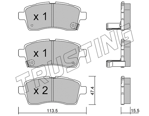 Brake Pad Set, disc brake (1162.0)