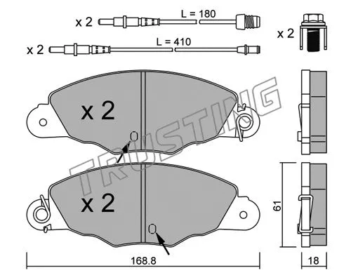 Brake Pad Set, disc brake (343.0)