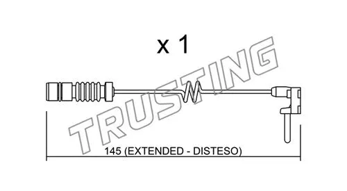 Warning Contact, brake pad wear (SU.161)