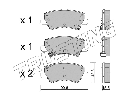 Brake Pad Set, disc brake (1166.0)