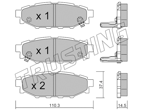Brake Pad Set, disc brake (780.1)