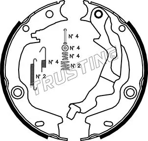 Brake Shoe Set, parking brake (046.223K)