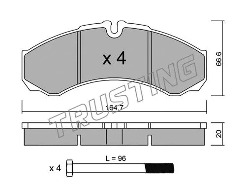 Brake Pad Set, disc brake (221.0)