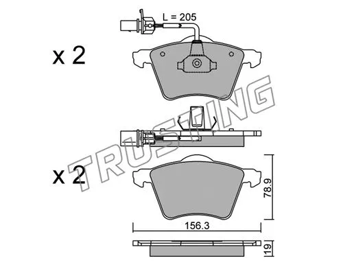 Brake Pad Set, disc brake (566.1)