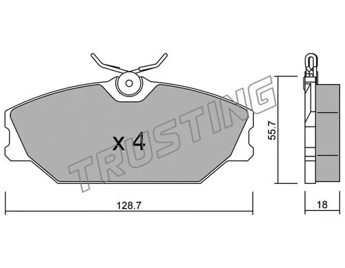 Brake Pad Set, disc brake (144.2)