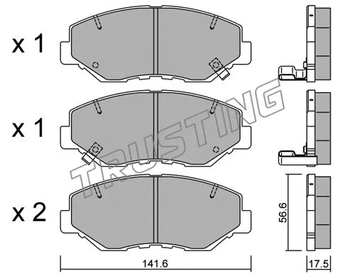 Brake Pad Set, disc brake (622.0)