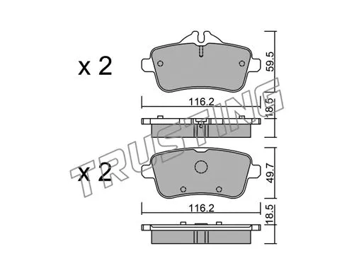 Brake Pad Set, disc brake (984.0)