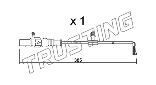 Warning Contact, brake pad wear (SU.348)