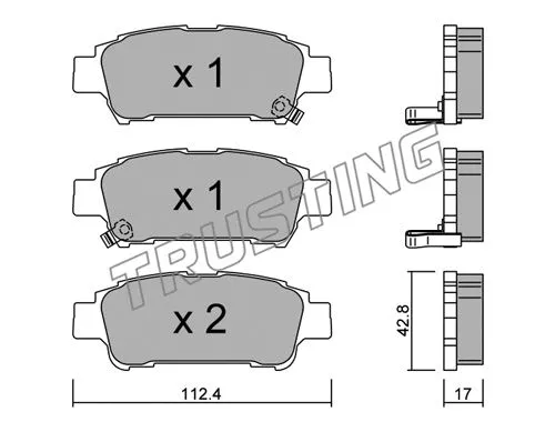 Brake Pad Set, disc brake (443.0)