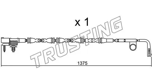 Warning Contact, brake pad wear (SU.315)