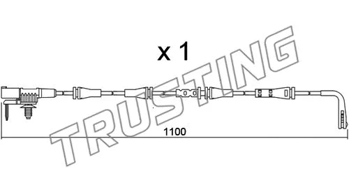 Warning Contact, brake pad wear (SU.358)