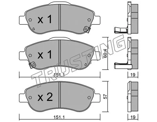 Brake Pad Set, disc brake (805.0)