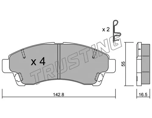 Brake Pad Set, disc brake (410.0)