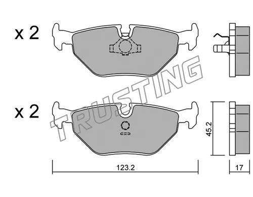 Brake Pad Set, disc brake (127.0)
