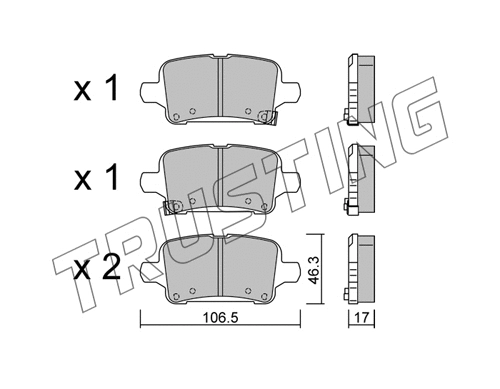 Brake Pad Set, disc brake (1180.0)