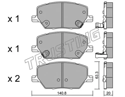 Brake Pad Set, disc brake (1017.0)