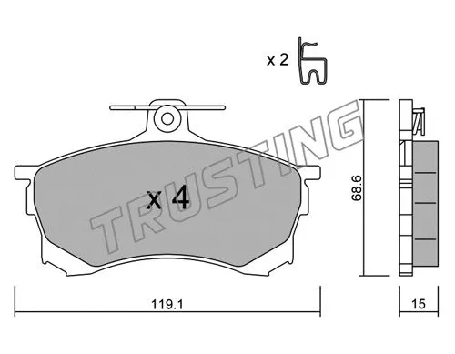Brake Pad Set, disc brake (259.0)