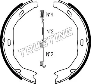 Brake Shoe Set, parking brake (052.132K)