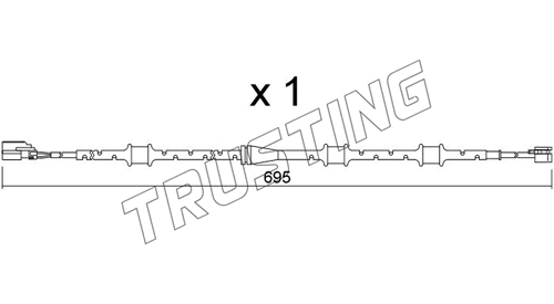 Warning Contact, brake pad wear (SU.381)