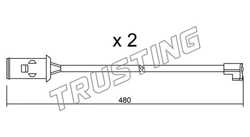 Warning Contact, brake pad wear (SU.101K)