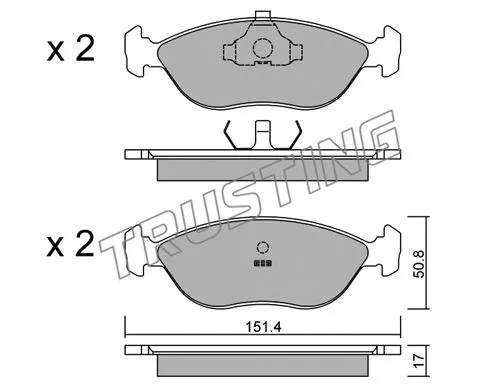 Brake Pad Set, disc brake (128.0)