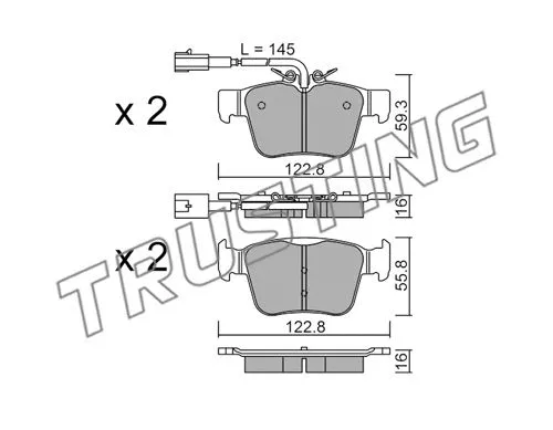 Brake Pad Set, disc brake (1101.0)
