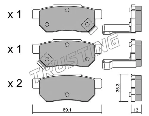 Brake Pad Set, disc brake (173.1)