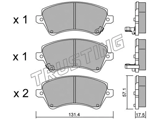 Brake Pad Set, disc brake (462.0)