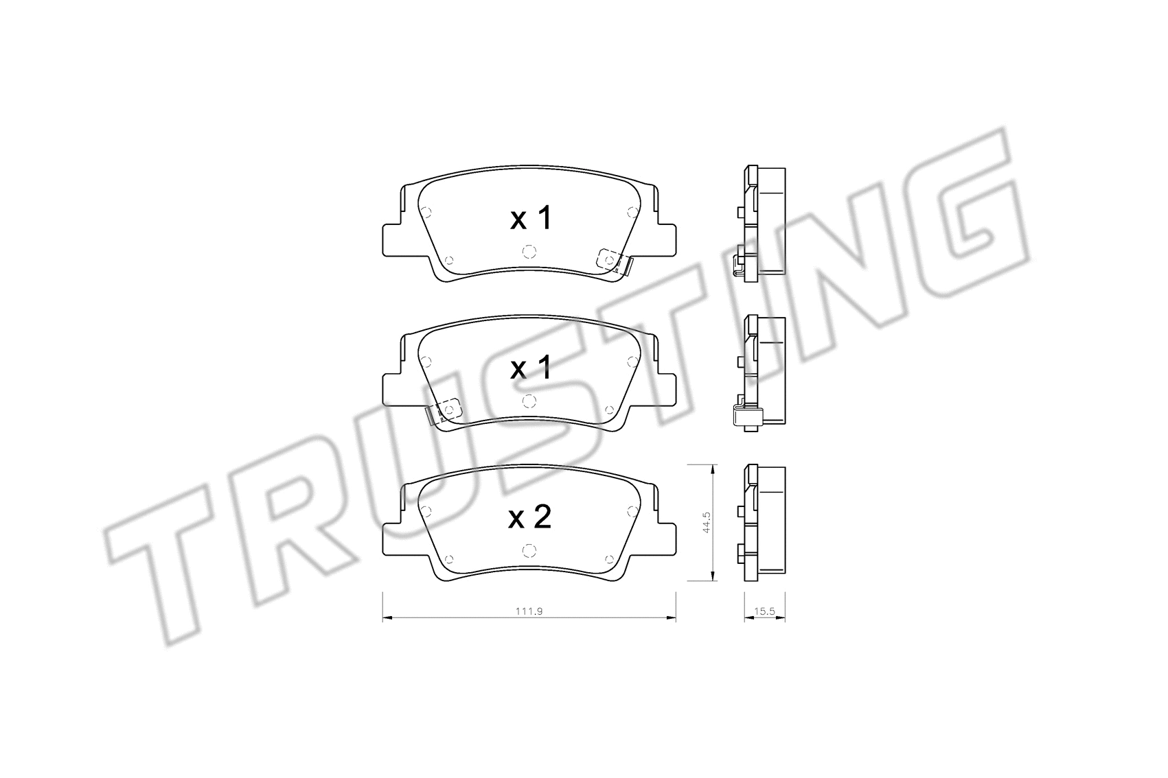 Brake Pad Set, disc brake (1299.0)