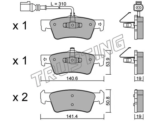 Brake Pad Set, disc brake (677.1)