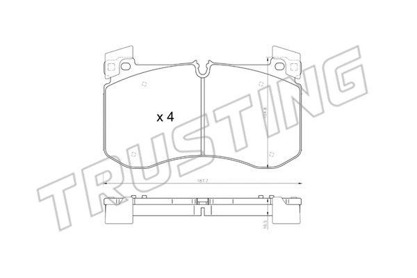 Brake Pad Set, disc brake (1308.0)
