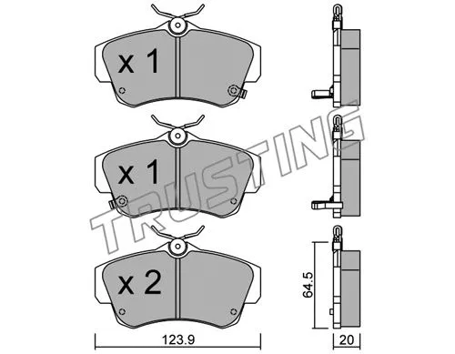Brake Pad Set, disc brake (537.0)