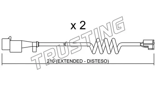 Warning Contact, brake pad wear (SU.226K)