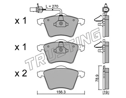 Brake Pad Set, disc brake (566.0)