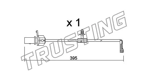 Warning Contact, brake pad wear (SU.346)