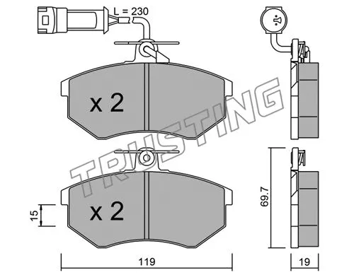 Brake Pad Set, disc brake (151.1)