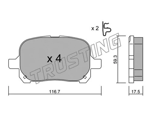 Brake Pad Set, disc brake (444.0)