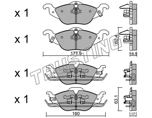 Brake Pad Set, disc brake (266.0)