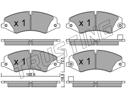 Brake Pad Set, disc brake (853.6)