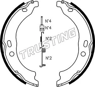 Brake Shoe Set, parking brake (034.118K)