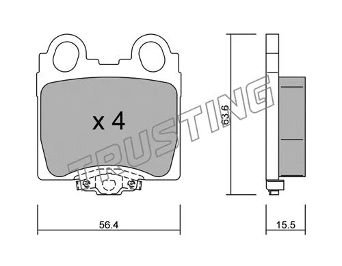 Brake Pad Set, disc brake (774.0)