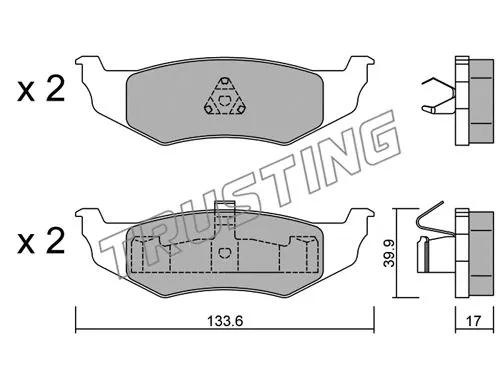 Brake Pad Set, disc brake (538.0)