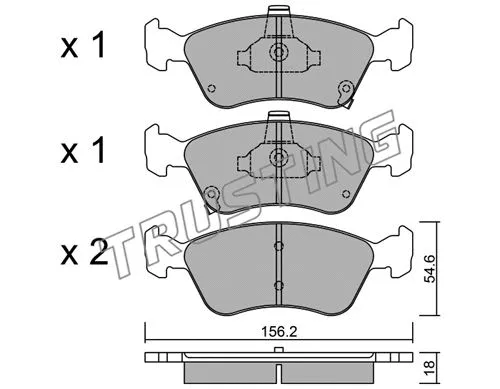 Brake Pad Set, disc brake (296.0)
