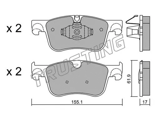 Brake Pad Set, disc brake (1000.0)
