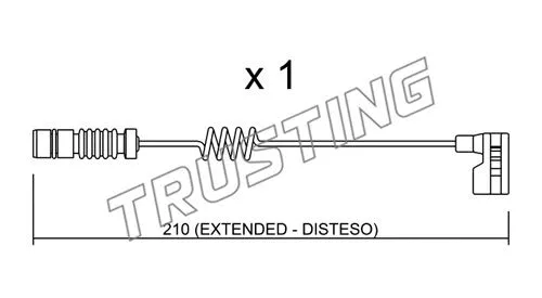 Warning Contact, brake pad wear (SU.209)