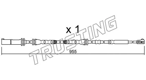 Warning Contact, brake pad wear (SU.280)