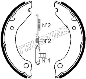 Brake Shoe Set, parking brake (127.267K)