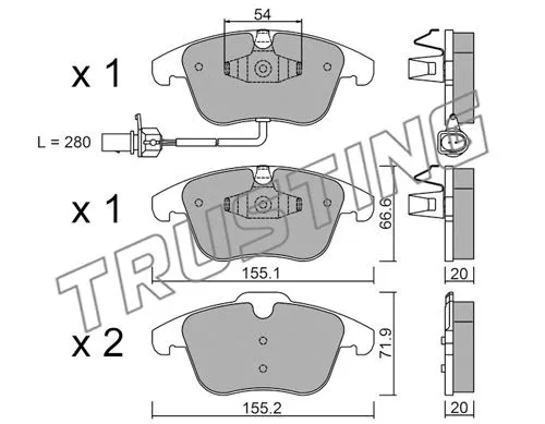 Brake Pad Set, disc brake (691.2)