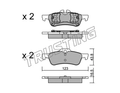 Brake Pad Set, disc brake (572.0)