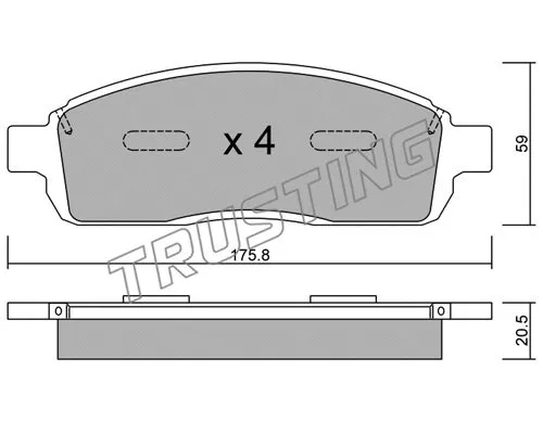 Brake Pad Set, disc brake (876.0)